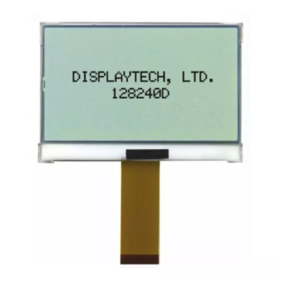 Displaytech Graphic LCD Display White on Black Transflective, 128240D-FC-BW-3 (Pack of 100)