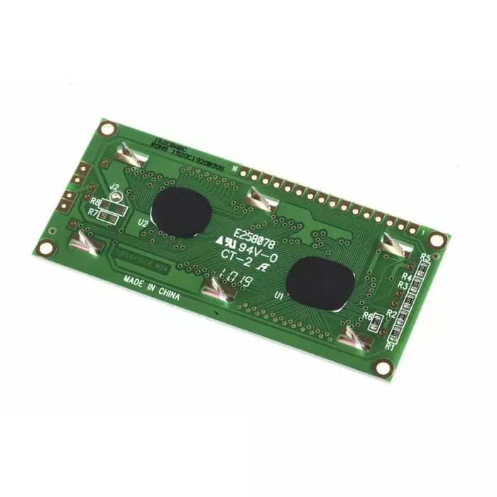 Displaytech Alphanumeric LCD Display Green 2 Rows by 16 Characters Reflective, 162C-BA-BC