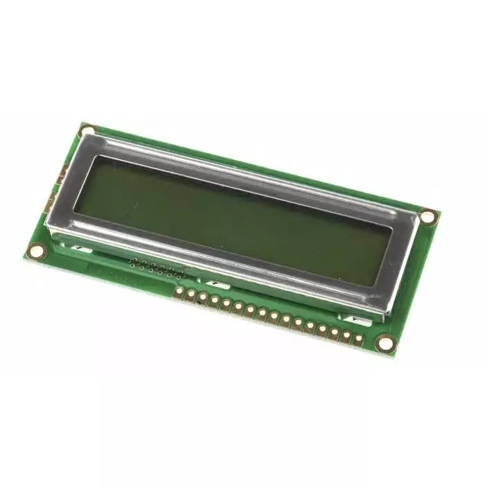 Displaytech Alphanumeric LCD Display Green 2 Rows by 16 Characters Reflective, 162C-BA-BC