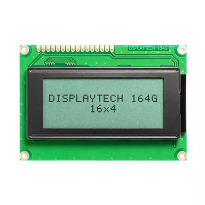 Displaytech 164G Alphanumeric LCD Display White on Transflective, 164G FC BW-3LP