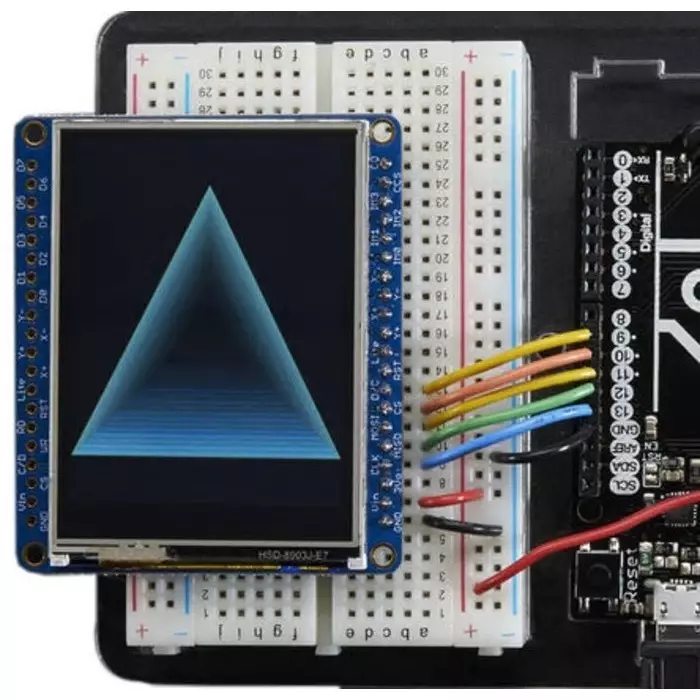ADAFRUIT INDUSTRIES MicroSD Socket-ILI9341 Touch Screen Display Module TFT LCD Display, 2.4in Diagonal Display Size, Resistive Touch Screen, 2478