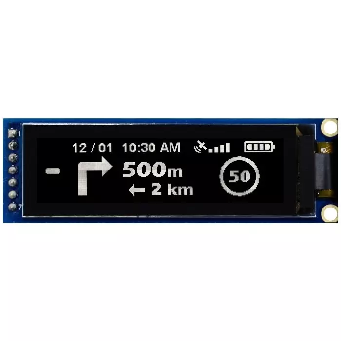 Midas Passive Matrix OLED Display 5.28 cm (2.08 inch) 256x64 Pixels, MDOB256064D1Y-WS