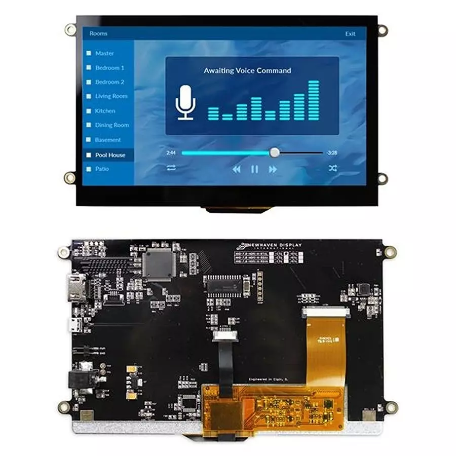 Newhaven Display TFT-LCD Display 800x480 Pixels, NHD-7.0-HDMI-N-RSXV-CTU
