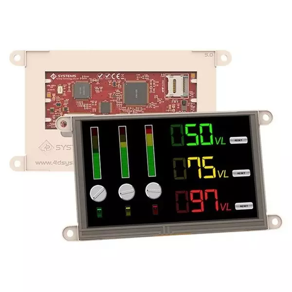 4D Systems TFT-LCD Display 800x480 Pixels, gen4-uLCD-50DT-AR