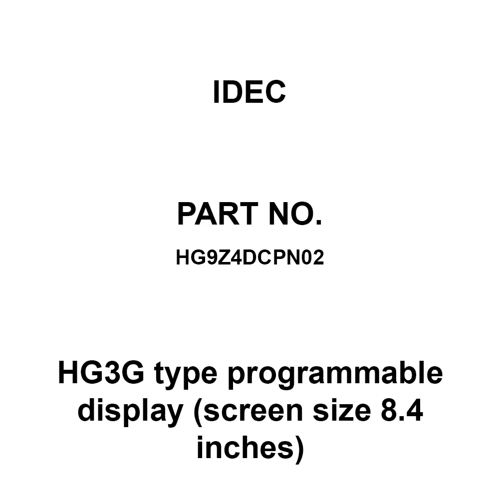 IDEC HG3G type programmable display (screen size 8.4 inches) Surface Protection Sheet, HG9Z4DCPN02 (Pack of 2 Pcs)
