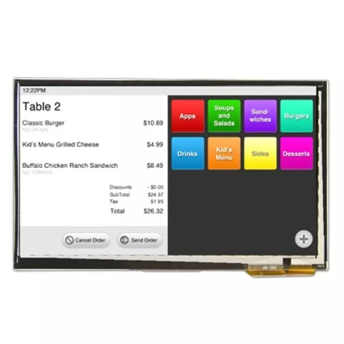 Displaytech TFT LCD Colour Display / Touch Screen 7in 800x480pixels, DT070ATFT-PTS