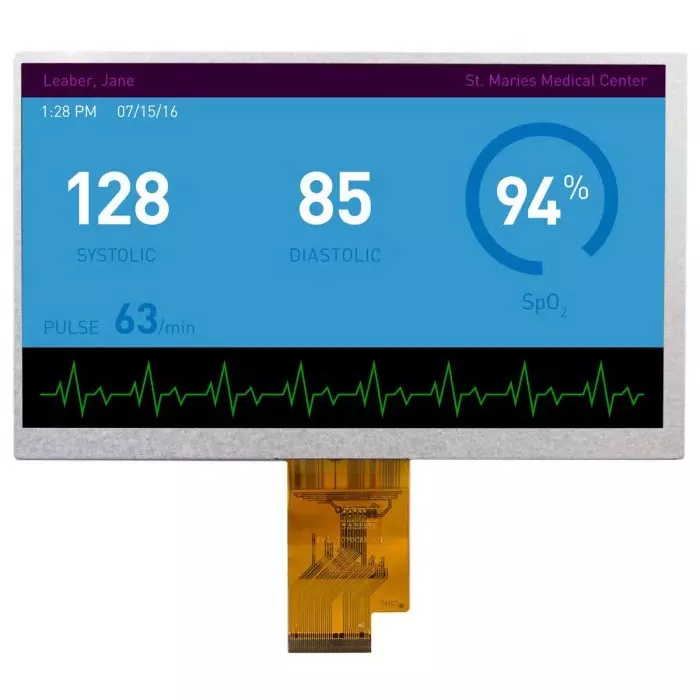 Displaytech TFT LCD Colour Display 7in 1024x600pixels, DT070BTFT