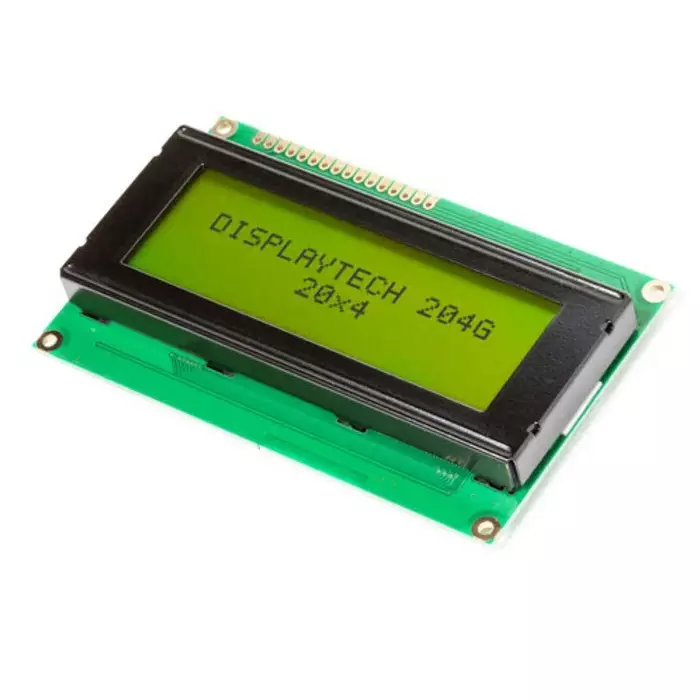 Displaytech 204G Alphanumeric LCD Display Yellow-Green on Transflective, 204G BC BW (Pack of 250)