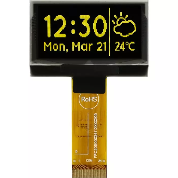 Midas Passive Matrix OLED Display 3.91 cm (1.54 inch) 128x64 Pixels, MCOT128064B1V-YM