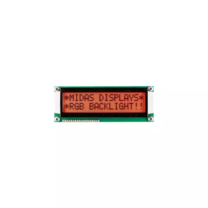 Midas LCD Display 2 Rows by 8 Characters, MD21609A6W-FPTLRGB