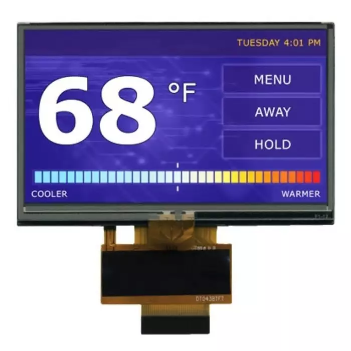 Displaytech TFT LCD Colour Display / Touch Screen 4.3in 480x272pixels, DT043BTFT-TS (Pack of 96)