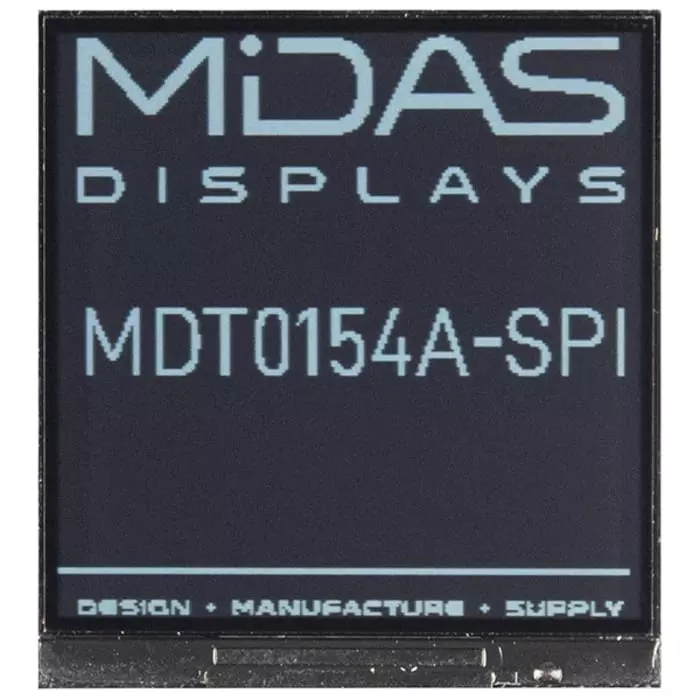Midas Reflective TFT LCD Module 3.91 cm (1.54 inch) 200x200 Pixels, MDTR0154A-SPI
