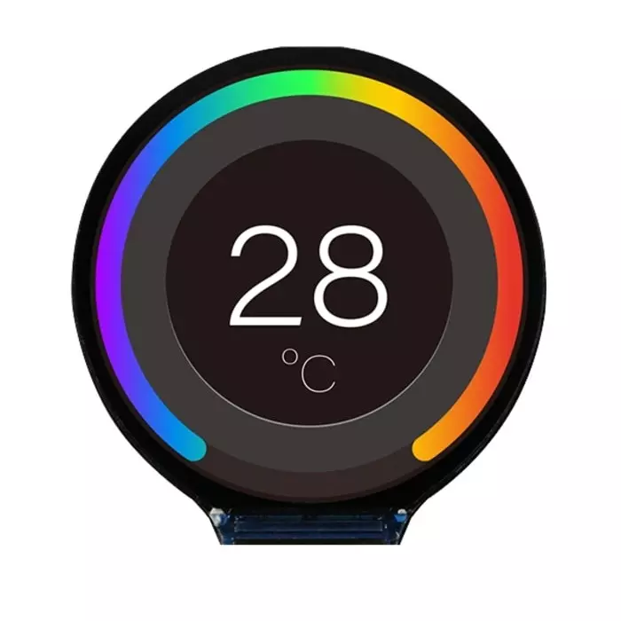 Midas TFT LCD Colour Display 3.25 cm (1.28 inch) QVGA 240x240 Pixels, MDT0128AIS-SPI