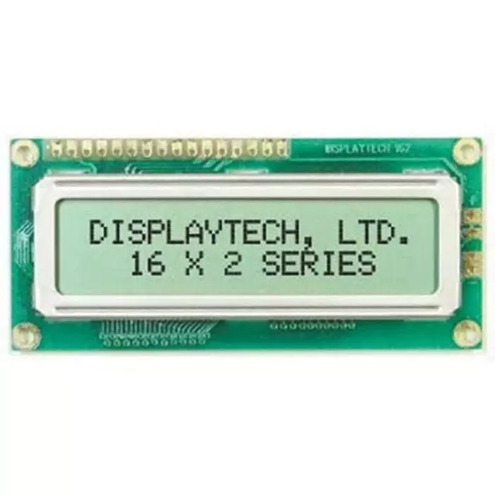 Displaytech Alphanumeric LCD Display Yellow on Green 2 Rows by 16 Characters Transflective, 162C-BC-BC (Pack of 250)