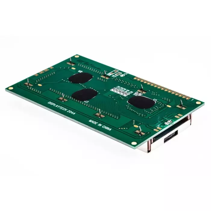 Displaytech Alphanumeric LCD Display White on Blue 4 Rows by 20 Characters Transflective, 204A-CC-BC-3LP