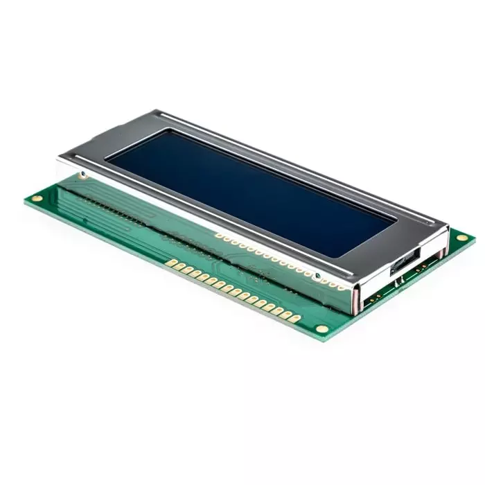 Displaytech Alphanumeric LCD Display White on Blue 4 Rows by 20 Characters Transflective, 204A-CC-BC-3LP