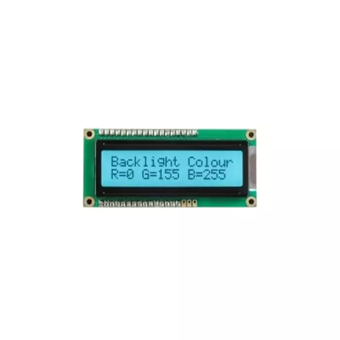 Midas LCD Display 2 Rows by 8 Characters, MD21605G6W2-FPTLRGB