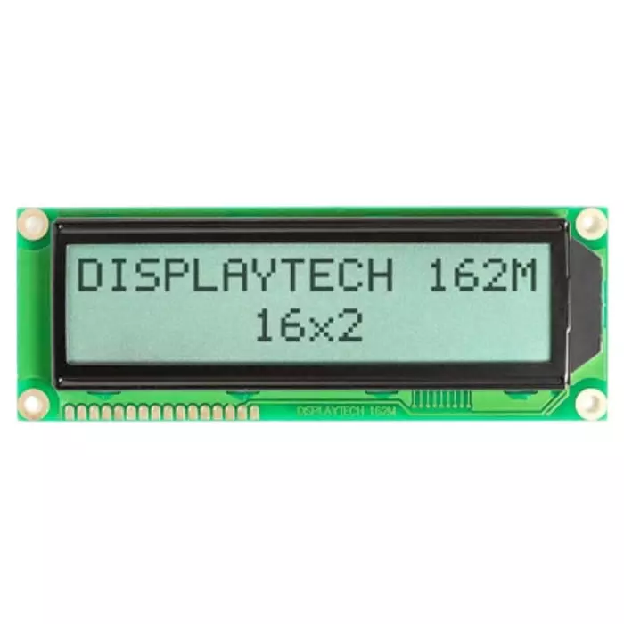 Displaytech 162M Alphanumeric LCD Display White on 2 Rows by 16 Characters Transflective, 162M FC BC-3LP (Pack of 250)