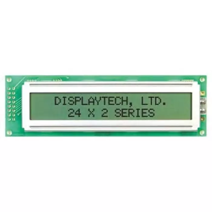 Displaytech Alphanumeric LCD Display Yellow on Green 2 Rows by 24 Characters Transflective, 242A-BC-BC