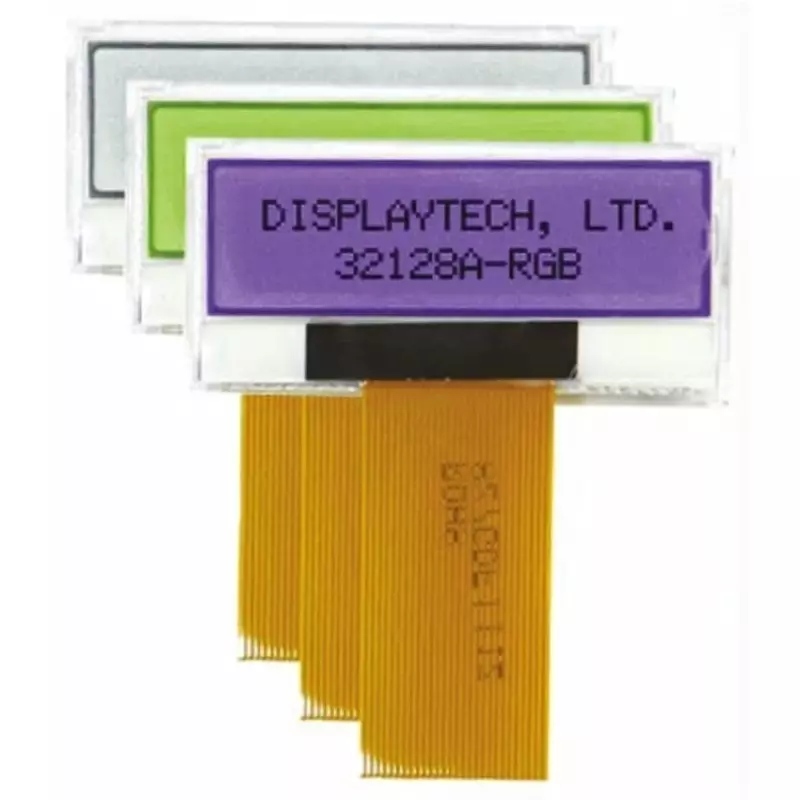 Displaytech Graphic LCD Display Black on Blue Green Red Transflective, 32128A-FC-BW-RGB