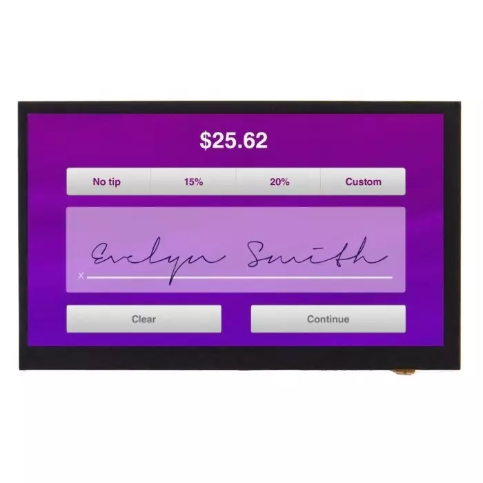 Displaytech TFT LCD Colour Display / Touch Screen 7in 1024x600pixels, DT070BTFT-PTS1