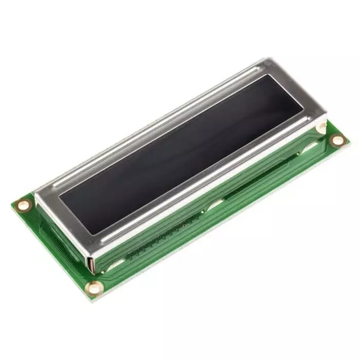 Displaytech Alphanumeric LCD Display White on Black 2 Rows by 16 Characters Transflective, 162D-CC-BC-3LP