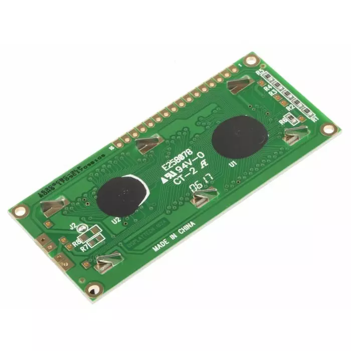 Displaytech Alphanumeric LCD Display White on Black 2 Rows by 16 Characters Transflective, 162D-CC-BC-3LP