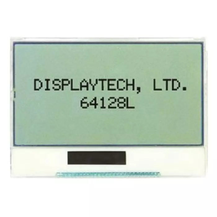Displaytech Graphic LCD Display White on Black Transflective, 64128L FC BW-3
