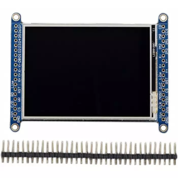 ADAFRUIT INDUSTRIES Touch Screen Display Module TFT LCD Display, MicroSD Socket-ILI9341, 2.8in Diagonal Display Size, Resistive Touch Screen, 1770