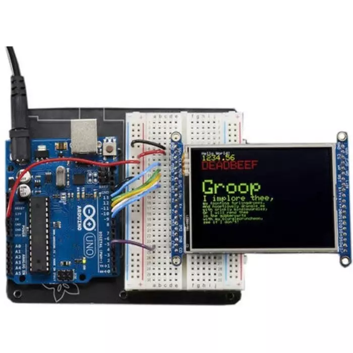 ADAFRUIT INDUSTRIES Touch Screen Display Module TFT LCD Display, MicroSD Socket-ILI9341, 2.8in Diagonal Display Size, Resistive Touch Screen, 1770