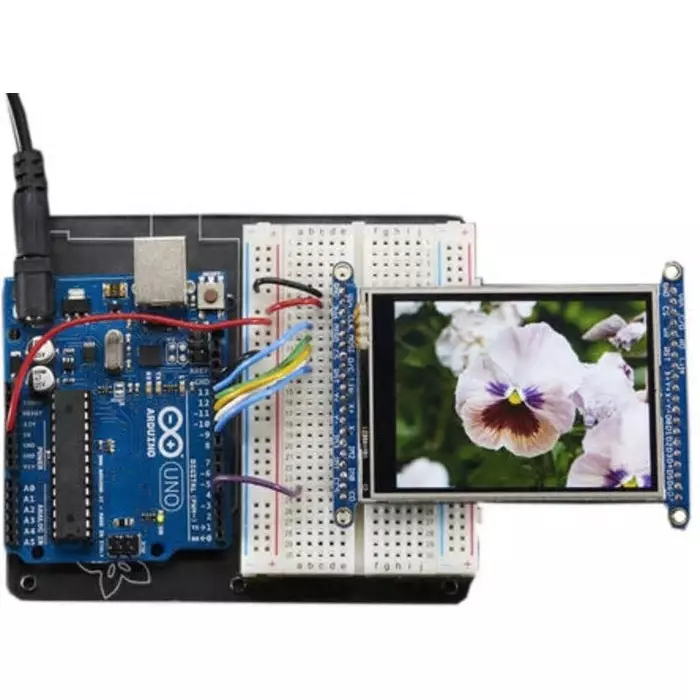 ADAFRUIT INDUSTRIES Touch Screen Display Module TFT LCD Display, MicroSD Socket-ILI9341, 2.8in Diagonal Display Size, Resistive Touch Screen, 1770