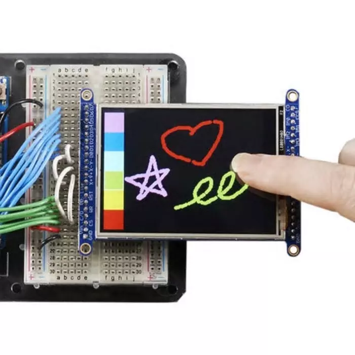 ADAFRUIT INDUSTRIES Touch Screen Display Module TFT LCD Display, MicroSD Socket-ILI9341, 2.8in Diagonal Display Size, Resistive Touch Screen, 1770