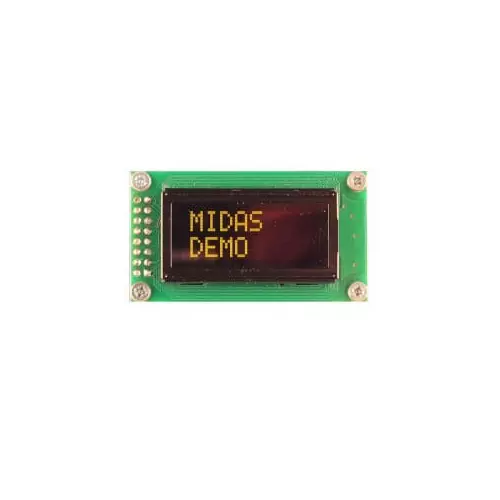 Midas Passive Matrix OLED Display Yellow COB Parallel Interface, MCOB20805AV-EYP