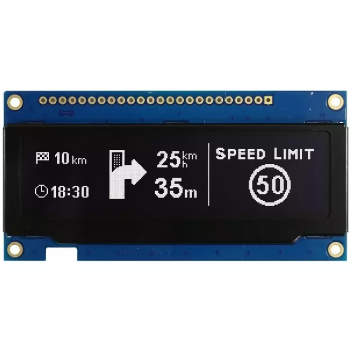 Midas Passive Matrix OLED Display 7.92 cm (3.12 inch) 256x64 Pixels, MDOB256064B1V-WM