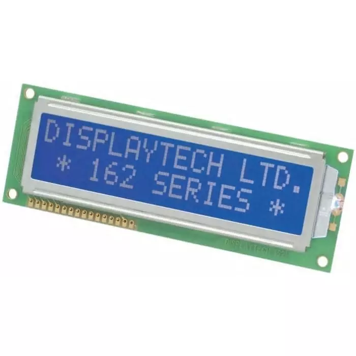 Displaytech Alphanumeric LCD Display Black on Blue 2 Rows by 20 Characters Transflective, 202B-CC-BC-3LP (Pack of 250)
