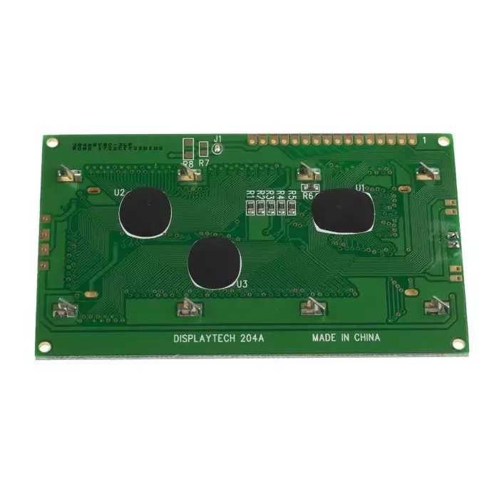 Displaytech Alphanumeric LCD Display White on Black 4 Rows by 20 Characters Transflective, 204A-GC-BC-3LP