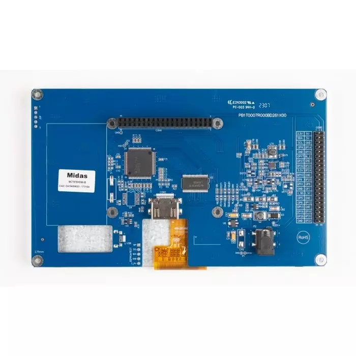 Midas TFT LCD Colour Display 17.78 cm (7 inch) 1024x600 Pixels, MDT0700ESH-HDMI