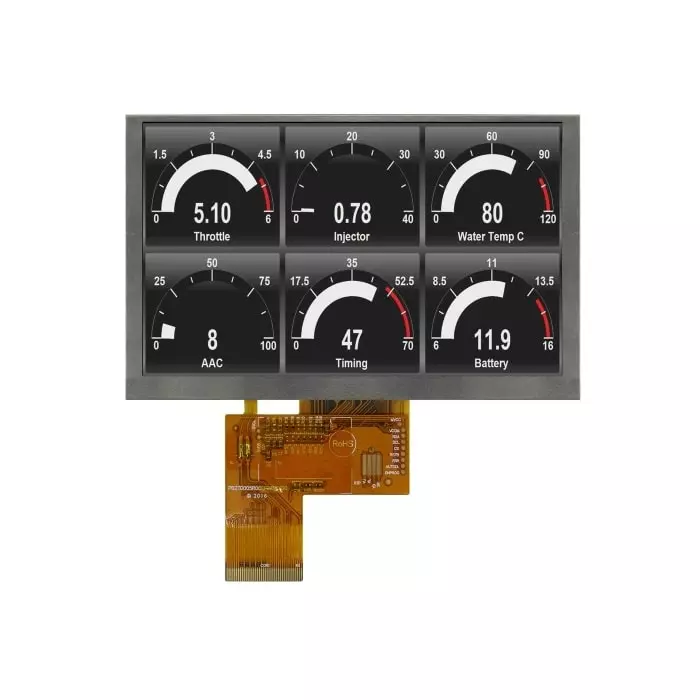 Midas LCD Colour Display 12.7 cm (5 inch) 800x480 Pixels, MDT0500D6IH-LVDS