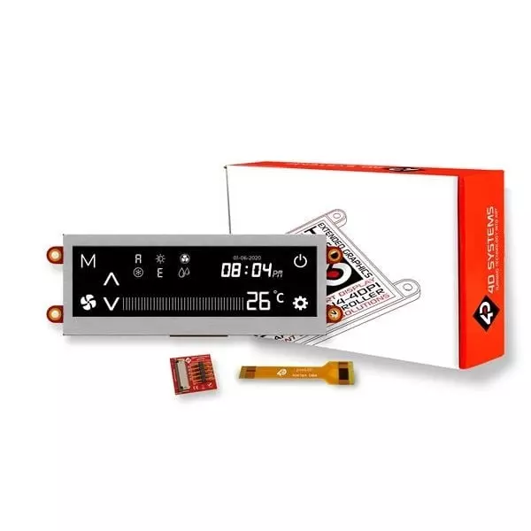 4D Systems TFT-LCD Display 480x128 Pixels, pixxiLCD-39P4