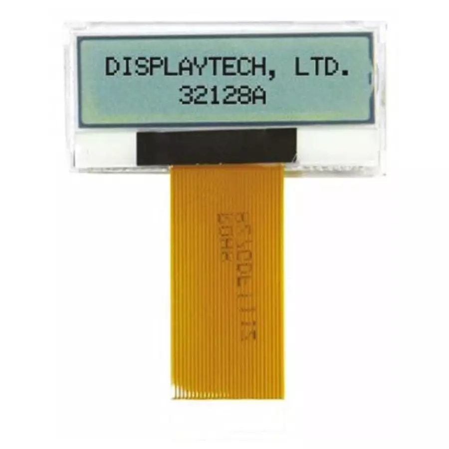 Displaytech Graphic LCD Display White on Black Transflective, 32128A-FC-BW-3