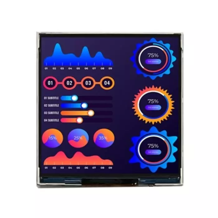 Midas TFT LCD Display 10.16 cm (4 inch) 720 x720 Pixels, MDT0400A-USBC