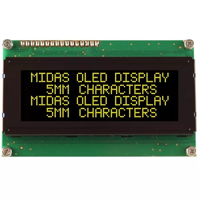 Midas OLED Display Yellow COB Parallel Interface, MCOB42005A1V-EYP