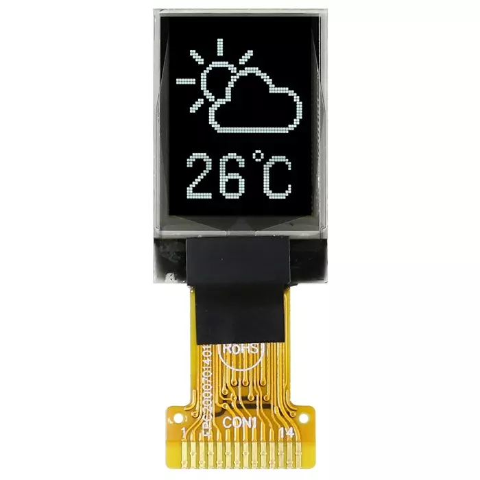 Midas Passive Matrix OLED Display 1.80 cm (0.71 inch) 48x64 Pixels, MCOT048064A1V-WI