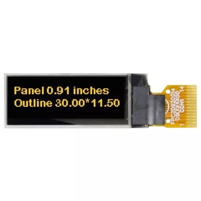 Midas Passive Matrix OLED Display 2.31 cm (0.91 inch) 128x32 Pixels, MDOG128032A1V-YI