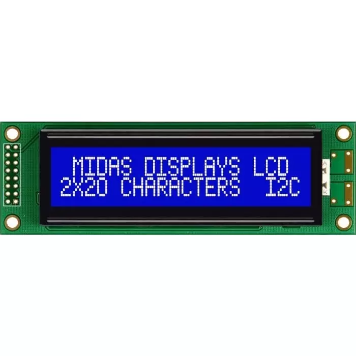 Midas Alphanumeric LCD Display 2 Rows by 20 Characters, MC22005A6W-BNMLWI-V2
