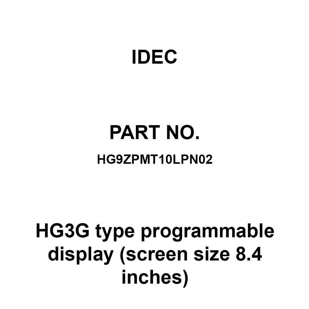 IDEC HG3G type programmable display (screen size 8.4 inches) L-Shaped Terminal Block Connector For Input/Output Module, HG9ZPMT10LPN02 (Pack of 2 Pcs)