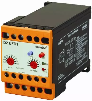 Minilec D2EFR1 5A CBCT & CT Ring Type Earth Fault Relay 220 mm