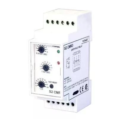 Minilec 24VDC 5A 200X50mm Rectangular Type Earth Fault Relay S2 CMR3