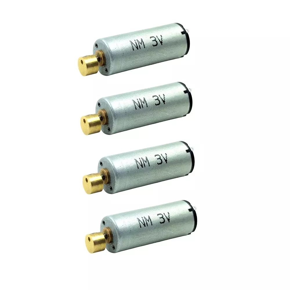 Invento N60 Vibration DC Motor 3-6 V Voltage 12x30 mm Size 25000 RPM 6 mm Eccentric Weight Diameter, ISC 163-X2 (Pack of 4 Pcs)