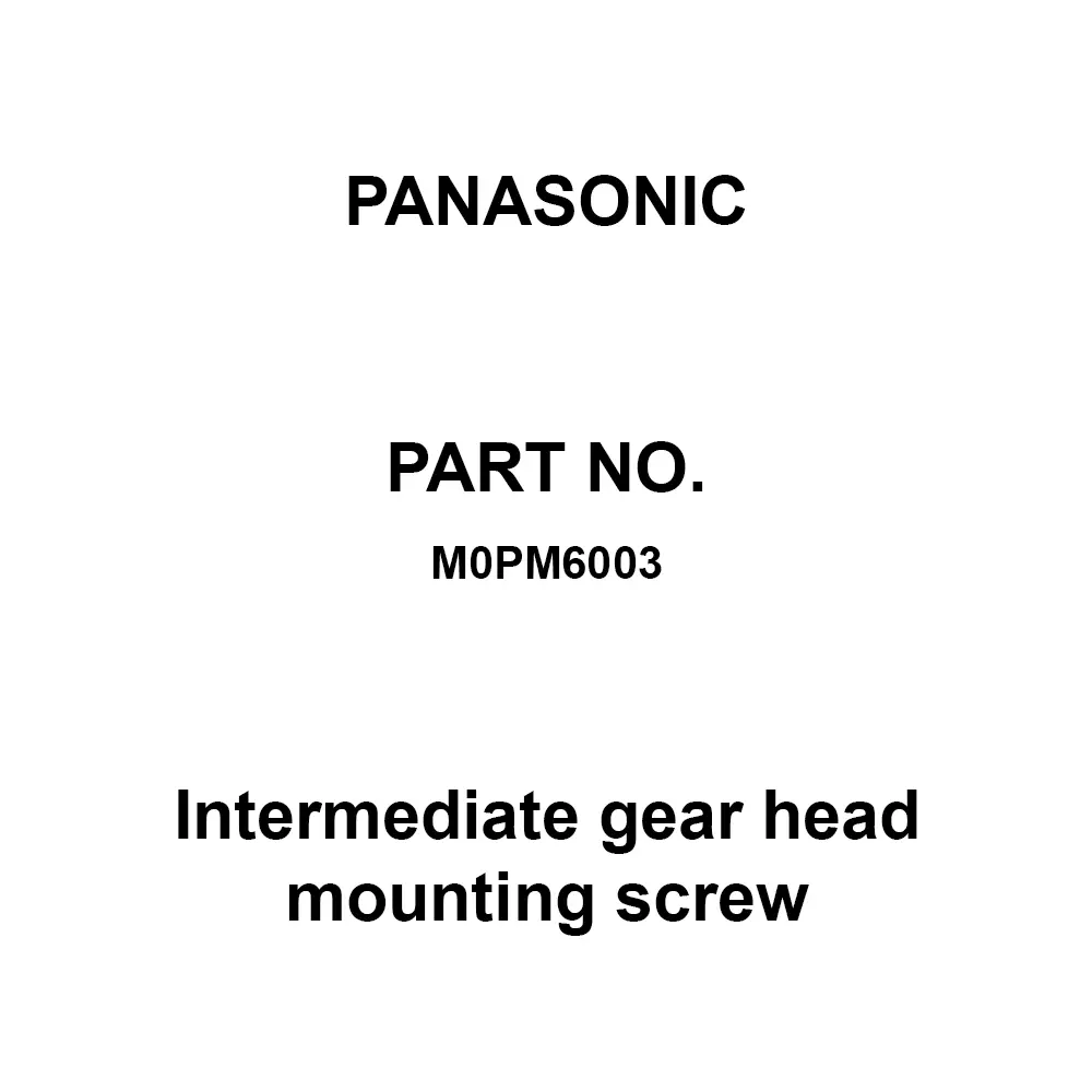 Panasonic Intermediate Gear Head Mounting Screw 90 mm for MZ9G10XB, M0PM6003 (Pack of 4)